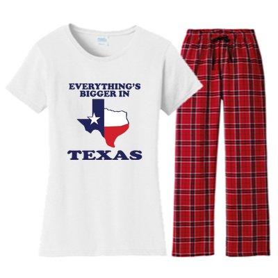 EVERYTHING IS BIGGER IN TEXAS Funny Women's Flannel Pajama Set