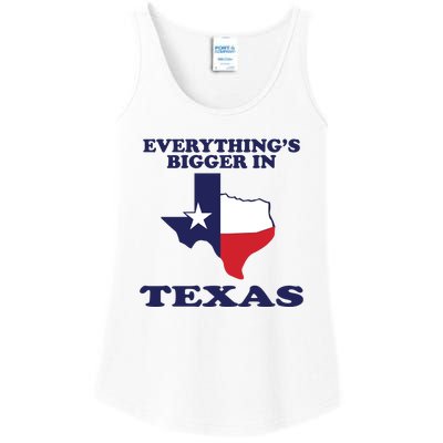 EVERYTHING IS BIGGER IN TEXAS Funny Ladies Essential Tank