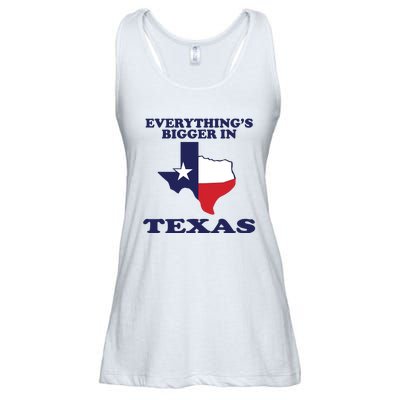 EVERYTHING IS BIGGER IN TEXAS Funny Ladies Essential Flowy Tank