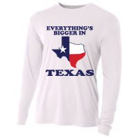 EVERYTHING IS BIGGER IN TEXAS Funny Cooling Performance Long Sleeve Crew