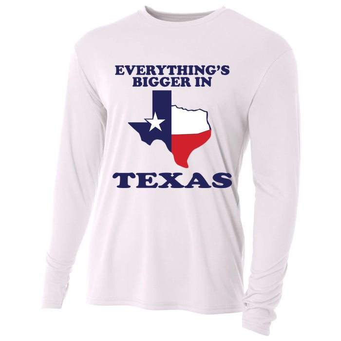EVERYTHING IS BIGGER IN TEXAS Funny Cooling Performance Long Sleeve Crew