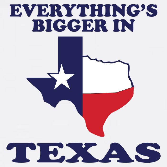 EVERYTHING IS BIGGER IN TEXAS Funny Cooling Performance Long Sleeve Crew