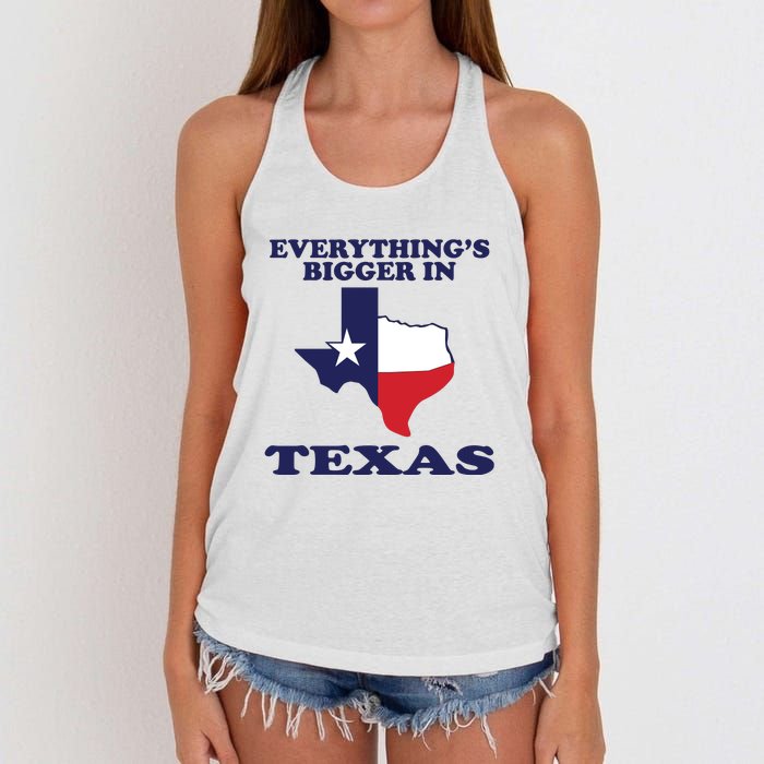 EVERYTHING IS BIGGER IN TEXAS Funny Women's Knotted Racerback Tank