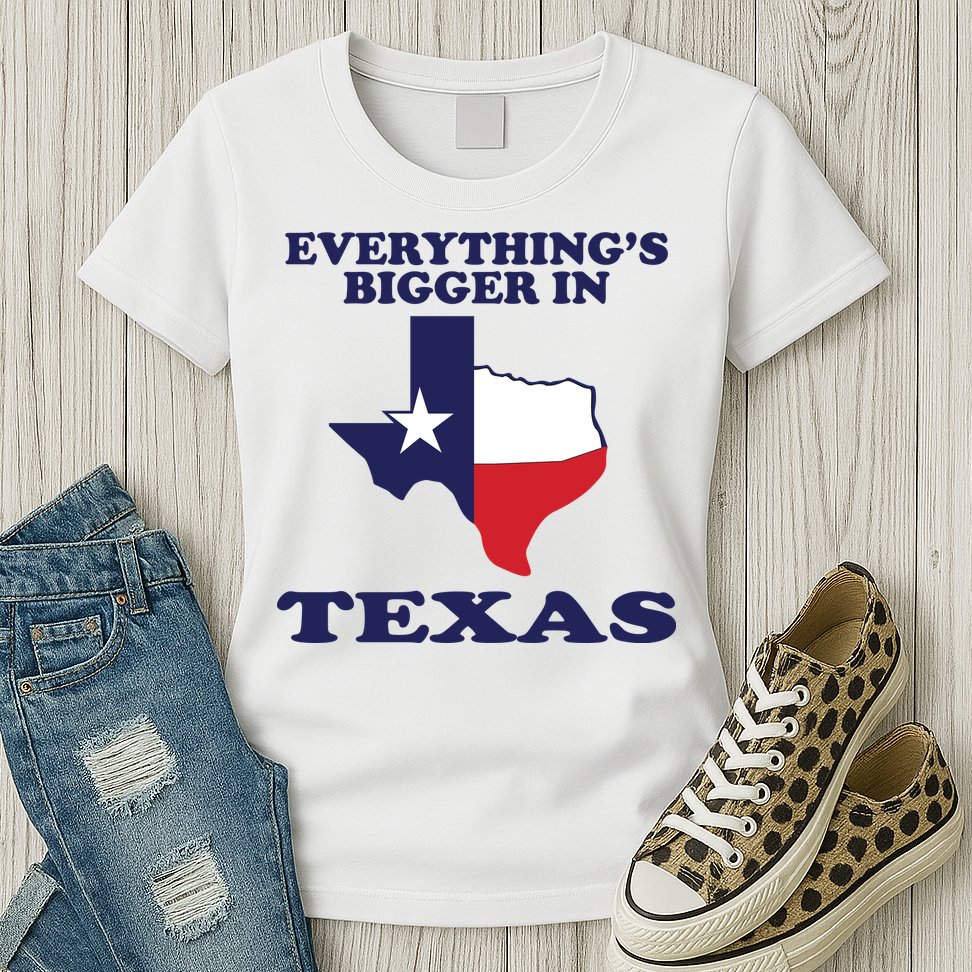 EVERYTHING IS BIGGER IN TEXAS Funny Womens T-Shirt