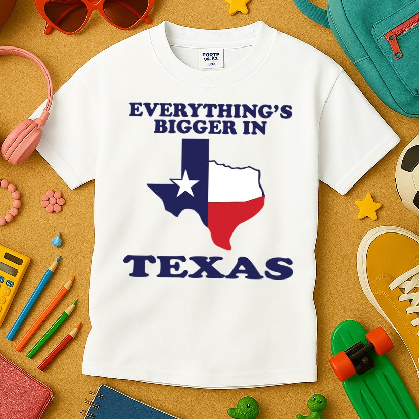 EVERYTHING IS BIGGER IN TEXAS Funny Kids T-Shirt