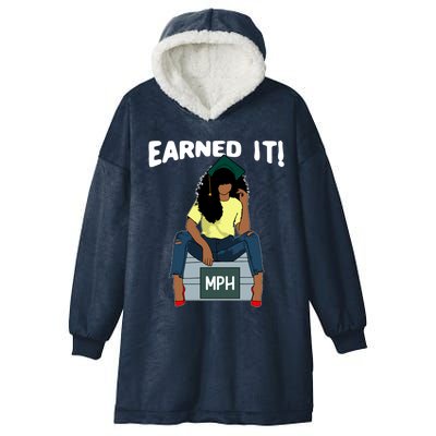 Earned It Black Educated Mph Master Of Public Health Grad Great Gift Hooded Wearable Blanket