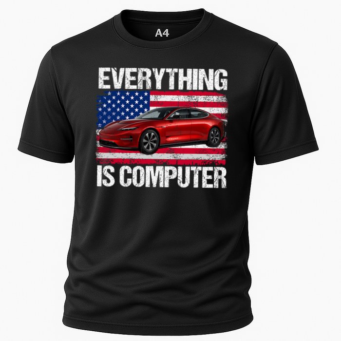 Everything Is Computer Us Flag Trump Everything's Computer Cooling Performance Crew T-Shirt