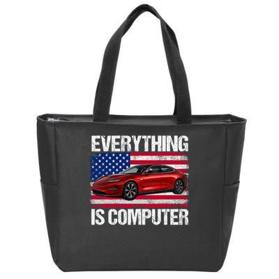 Everything Is Computer Us Flag Trump Everything's Computer Zip Tote Bag