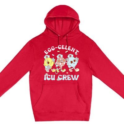 Eggcelent Icu Crew Eggs Nurse Nursing Easter Day Women Premium Pullover Hoodie