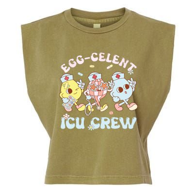 Eggcelent Icu Crew Eggs Nurse Nursing Easter Day Women Garment-Dyed Women's Muscle Tee