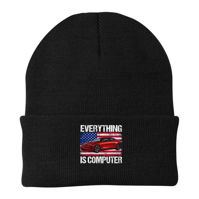 Everything Is Computer US flag Trump Everythings Computer Knit Cap Winter Beanie