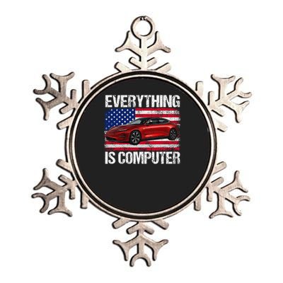 Everything Is Computer US flag Trump Everythings Computer Metallic Star Ornament
