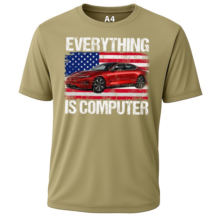 Everything Is Computer US flag Trump Everythings Computer Cooling Performance Crew T-Shirt