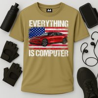 Everything Is Computer US flag Trump Everythings Computer Cooling Performance Crew T-Shirt