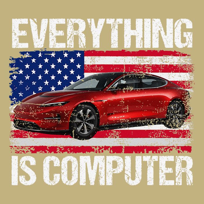 Everything Is Computer US flag Trump Everythings Computer Button