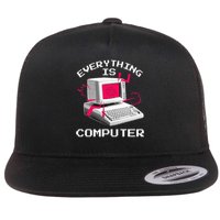  Everything Is Computer Doge  Flat Bill Trucker Hat