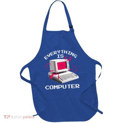  Everything Is Computer Doge  Full-Length Apron With Pockets