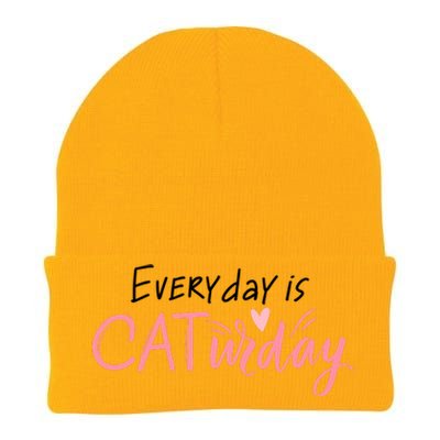 Everyday Is Caturday Cat Lover Knit Cap Winter Beanie