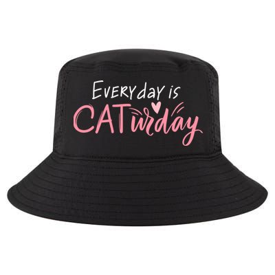 Everyday Is Caturday Cat Lover Cool Comfort Performance Bucket Hat