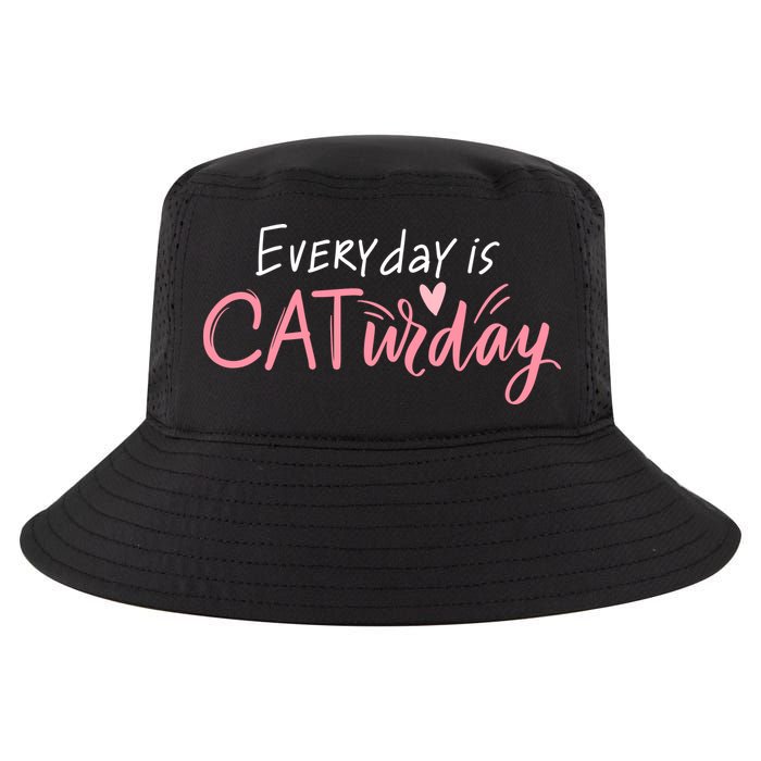 Everyday Is Caturday Cat Lover Cool Comfort Performance Bucket Hat