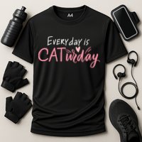 Everyday Is Caturday Cat Lover Performance Shirt