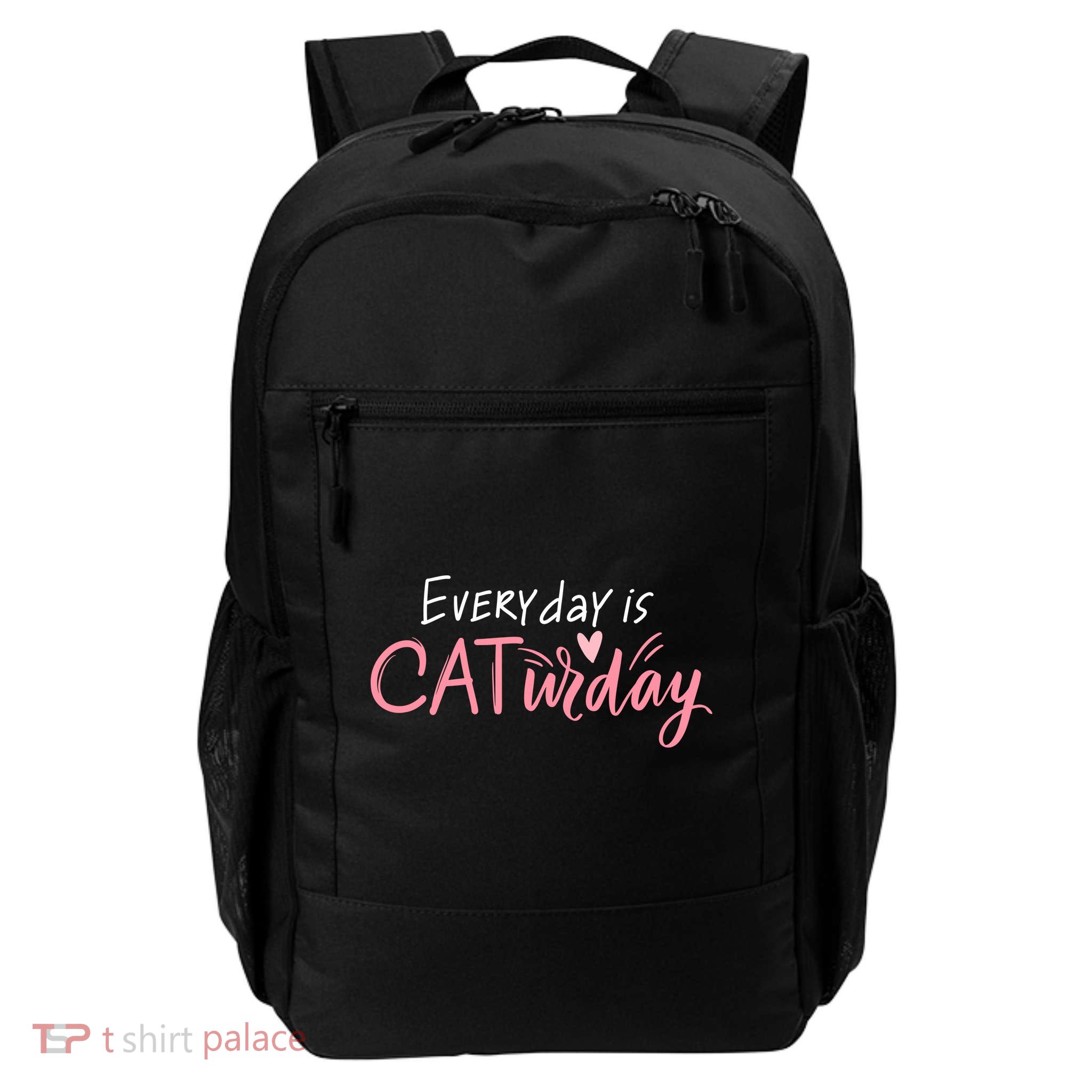 Everyday Is Caturday Cat Lover Daily Commute Backpack