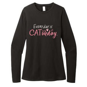 Everyday Is Caturday Cat Lover Womens CVC Long Sleeve Shirt