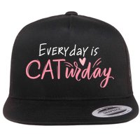 Everyday Is Caturday Cat Lover Flatbill Hat