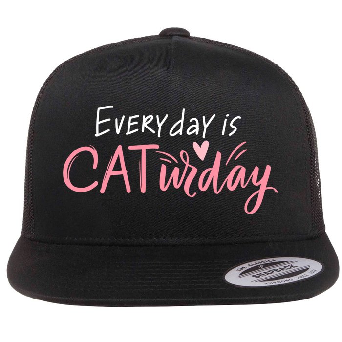 Everyday Is Caturday Cat Lover Flatbill Hat