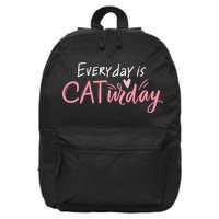 Everyday Is Caturday Cat Lover 16 in Basic Backpack