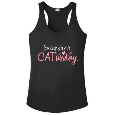 Everyday Is Caturday Cat Lover Ladies PosiCharge Competitor Racerback Tank