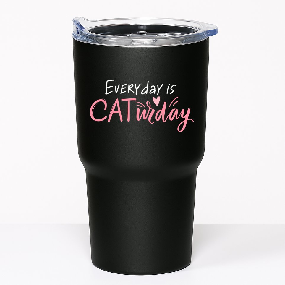 Everyday Is Caturday Cat Lover Tumbler