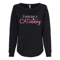 Everyday Is Caturday Cat Lover Womens California Wash Sweatshirt