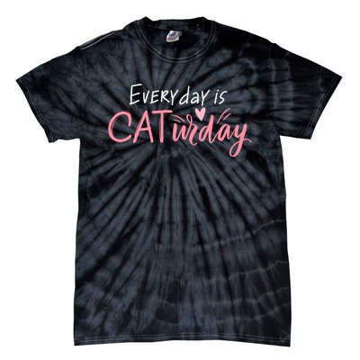 Everyday Is Caturday Cat Lover Tie-Dye T-Shirt