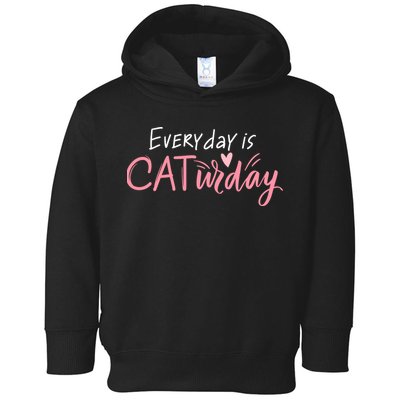 Everyday Is Caturday Cat Lover Toddler Hoodie