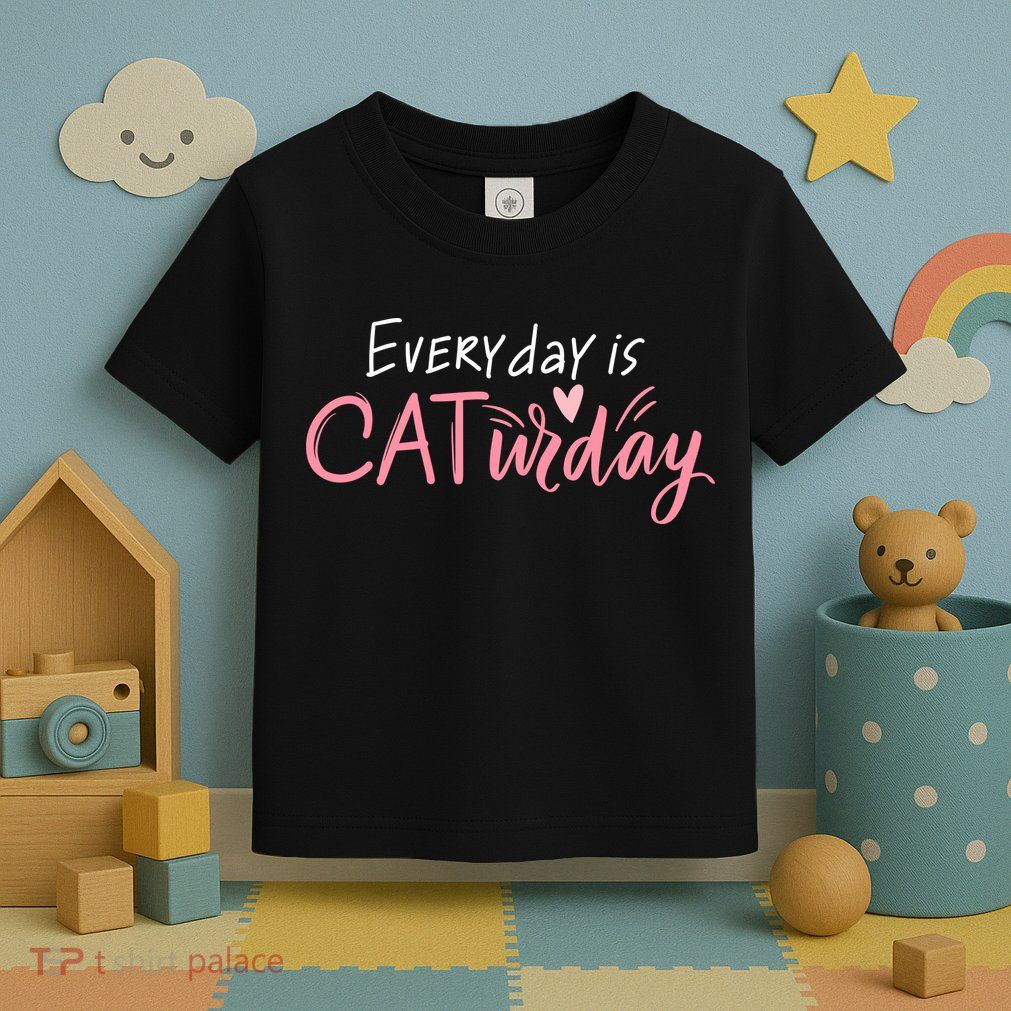 Everyday Is Caturday Cat Lover Toddler T-Shirt