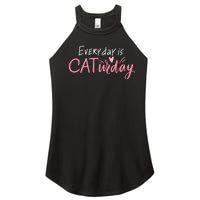 Everyday Is Caturday Cat Lover Women's Perfect Tri Rocker Tank