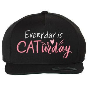 Everyday Is Caturday Cat Lover Wool Snapback Cap