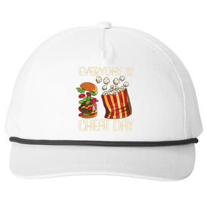 Everyday Is Cheat Day Hamburger Popcorn Fast Food Sports Gift Snapback Five-Panel Rope Hat