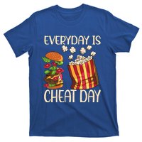 Everyday Is Cheat Day Hamburger Popcorn Fast Food Sports Gift T-Shirt