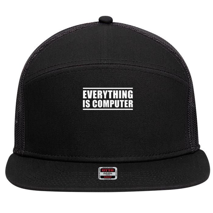 Everything Is Computer 7 Panel Mesh Trucker Snapback Hat