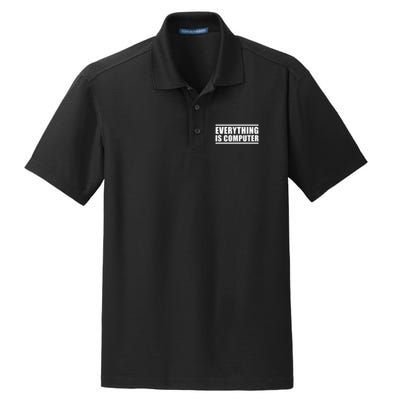 Everything Is Computer Dry Zone Grid Polo