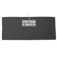 Everything Is Computer Large Microfiber Waffle Golf Towel
