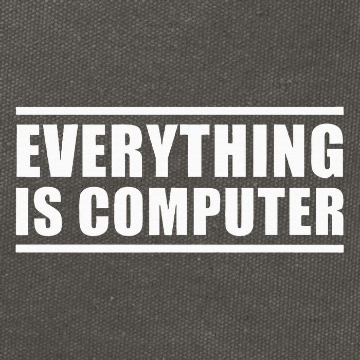Everything Is Computer Cotton Canvas Backpack