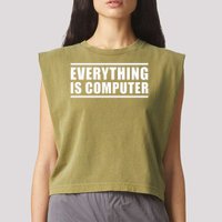 Everything Is Computer Garment-Dyed Women's Muscle Tee
