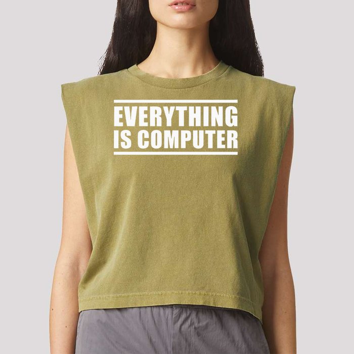 Everything Is Computer Garment-Dyed Women's Muscle Tee