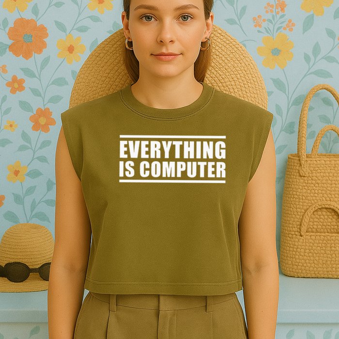 Everything Is Computer Garment-Dyed Women's Muscle Tee