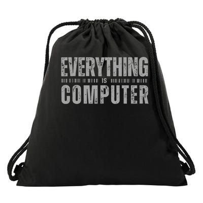  EVERYTHING IS COMPUTER Tech Support D.O.G.E  Drawstring Bag