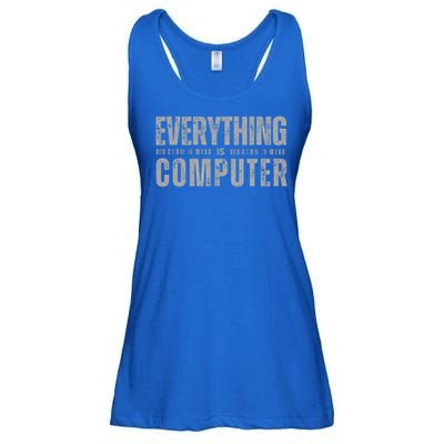  EVERYTHING IS COMPUTER Tech Support D.O.G.E  Ladies Essential Flowy Tank