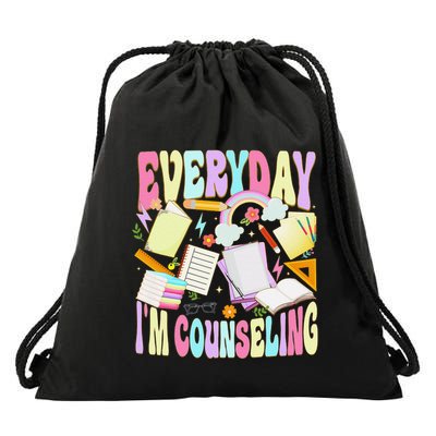 Everyday IM Counseling Funny School Counseling Week Drawstring Bag